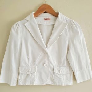 *SALE* Papaya Cropped White Blazer Women's Small